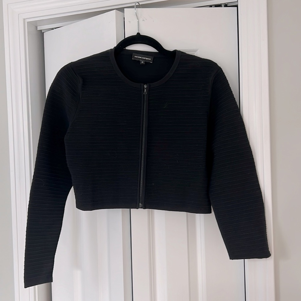 Narciso Rodriguez cropped ribbed sweater